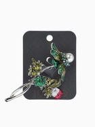 Брошь «Репей», цветок с бусиной, цветная в серебре  (артикул 10968252)  большой выбор товаров оптом и в розницу по низким ценам с доставкой