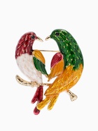 Брошь «Птицы парные», цветная в золоте  (артикул 10968253)  большой выбор товаров оптом и в розницу по низким ценам с доставкой