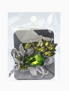 Брошь «Императрица. Букет», светло-зелёная в серебре  (артикул 10968259)  большой выбор товаров оптом и в розницу по низким ценам с доставкой