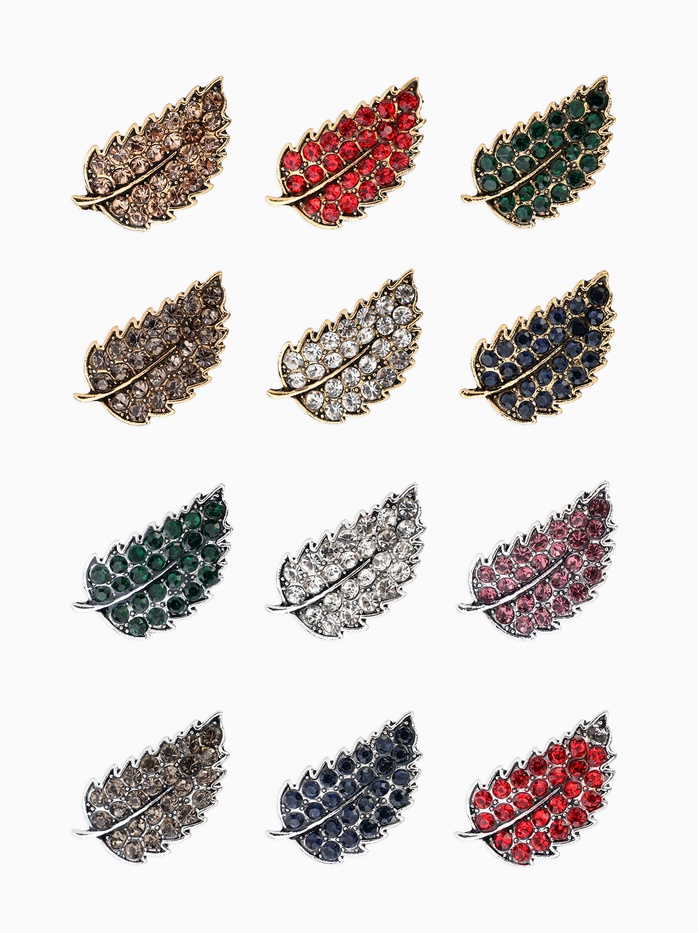 Брошь маленькая «Листик», МИКС