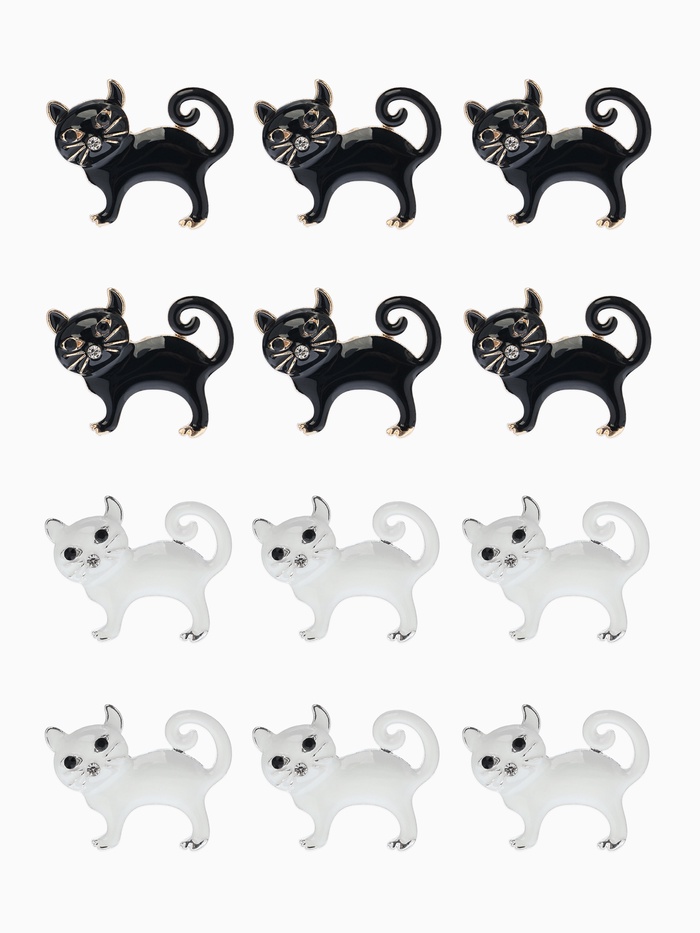 Брошь «Бродячий кот», МИКС