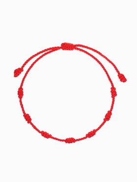 Браслет-оберег «Красная нить. Узел», красный