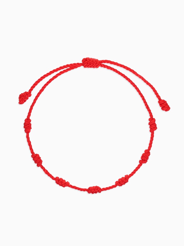 Браслет-оберег «Красная нить. Узел», d=6 см, красный - Фото 1