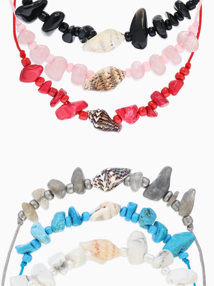 Браслет на нити «Морской. Ракушка с крошкой перламутра», d=6 см, МИКС - Фото 1