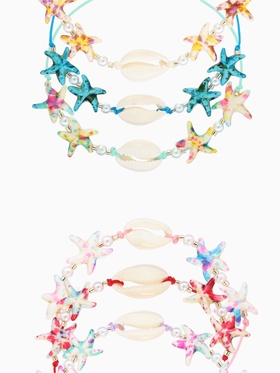Браслет «Мррской», ракушка и звезда, цвет МИКС