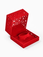 Футляр бархатный под браслет «Куб резной», 10×10×6.5 см, вставка красная, красный - фото 809544239