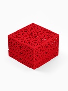 Футляр бархатный под браслет «Куб резной», 10×10×6.5 см, вставка красная, красный - фото 809544241