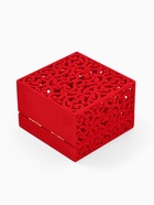 Футляр бархатный под браслет «Куб резной», 10×10×6.5 см, вставка красная, красный - фото 809544242