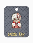 Значок «Русская красавица» с серьгами, цветной в золоте - фото 121985293