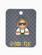 Значок «Русская красавица» в косынке, цветной в золоте - фото 121985299