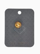 Значок «Русская красавица» в косынке, цветной в золоте - фото 121985300