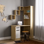 УЦЕНКА Стол письменный СПЛ-2, 1150х600х1828, Дуб сонома/Белый глянец - Фото 1