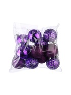 УЦЕНКА Набор шаров пластик d-6 см, 12 шт "Ларго" фиолетовый - Фото 5