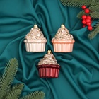 УЦЕНКА Украшение ёлочное "Пирожное Феерия нежность" (набор 3 шт) 8х5,5 см, микс - Фото 2