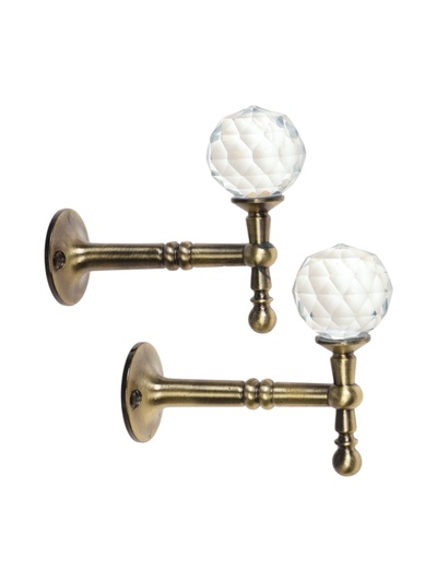 УЦЕНКА Крючок - держатель для штор на стену CAPPIO KS043, металлический, цвет бронза, 2 шт. 1090565