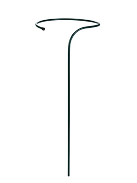 Кустодержатель для цветов, d=35 см, h=80 см, ножка d=1 см, металл, зелёный