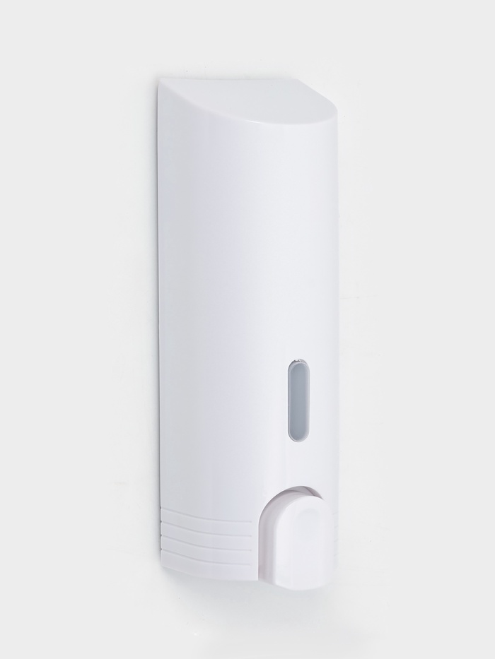 УЦЕНКА Диспенсер для жидкого мыла механический 350 мл, пластик, цвет белый - Фото 1