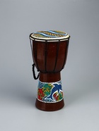 УЦЕНКА Сувенирный музыкальный инструмент «Барабан Джембе ящерица», 14×14×30 см, МИКС - Фото 2