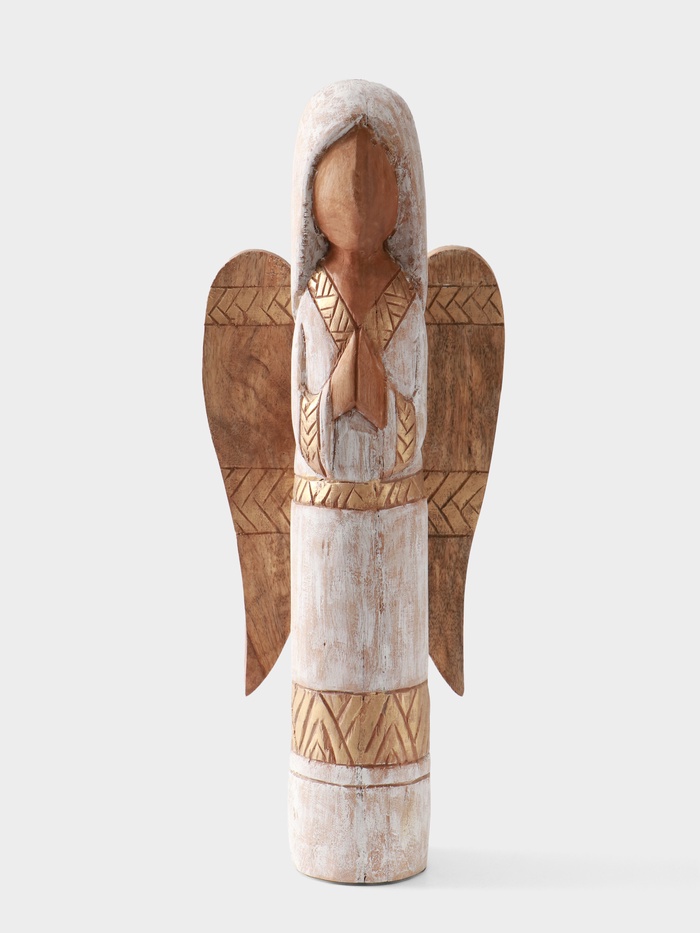 УЦЕНКА Сувенир «Ангел», 24×13×54 см, манговое дерево - Фото 1