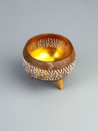 УЦЕНКА Подсвечник из кокоса, 15×15×13 см, белый - Фото 3