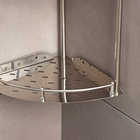 УЦЕНКА Полка угловая 3-х ярусная, 22.5×32×54 см, нержавеющая сталь - Фото 3