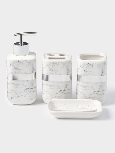 УЦЕНКА Набор для ванной «Вестерос» 4 предмета (мыльница, дозатор для мыла, 2 стакана)