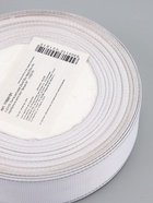 УЦЕНКА Лента репсовая 25 мм × 25 ±1 ярд(23 м ±1 м) серебряные нити №01 белый АУ - Фото 3