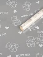 Плёнка для цветов «Мишки», прозрачная/белая, 0.7×7.6 м, 40 мкм, 200 г - Фото 1