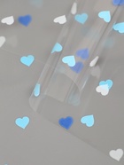 Плёнка для цветов «Сердечки конфетти», прозрачный/сине-голубой, 0.7×7.6 м, 40 мкм, 200 г - Фото 2