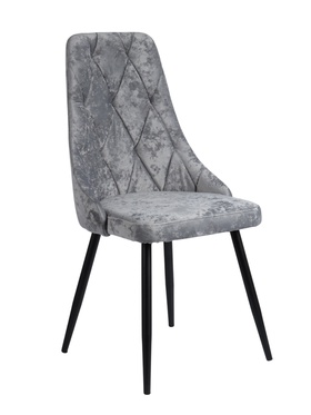 Стул мягкий для кухни «Граф», обивка краш 10, цвет платина