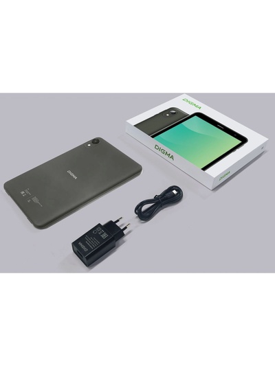 Планшет Digma R8 T606, 8", 4 ГБ RAM, 64 ГБ ROM, 1280×800, Android 15, 5 Мп, BT, WiFi, microSD, серый