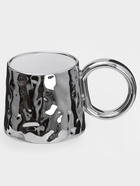 УЦЕНКА Кружка с ложкой «Стильный мишка», 300 мл, 15.5×9.8×8 см, керамика, серебристая - Фото 5