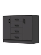 Комод для хранения «Эра. К1000–2Д», 4 ящика, 2 дверцы, 1000×430×830 мм, цвет графит - Фото 2
