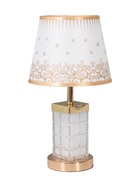 УЦЕНКА Лампа настольная RISALUX «Корона», 1×40 Вт, Е27, 1×3 Вт, LED, золотистая, 23×23×43 см 11000376