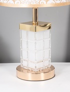 УЦЕНКА Лампа настольная RISALUX «Корона», 1×40 Вт, Е27, 1×3 Вт, LED, золотистая, 23×23×43 см 11000376