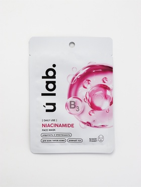 Маска для лица тканевая с ниацинамидом, упругость и эластичность, ULAB