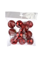 УЦЕНКА Набор шаров пластик d-5 см, 12 шт "Зимняя ночь" красный - Фото 2