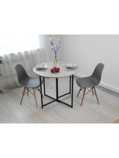 Стол кухонный круглый раскладной «Джой», 900×860×760 мм, цвет каспий