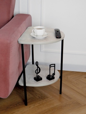 Стол приставной Лакси Софт, 445х335х545, Цемент