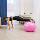 УЦЕНКА Фитбол ONLYTOP, d=75 см, 1000 г, антивзрыв, розовый - Фото 8