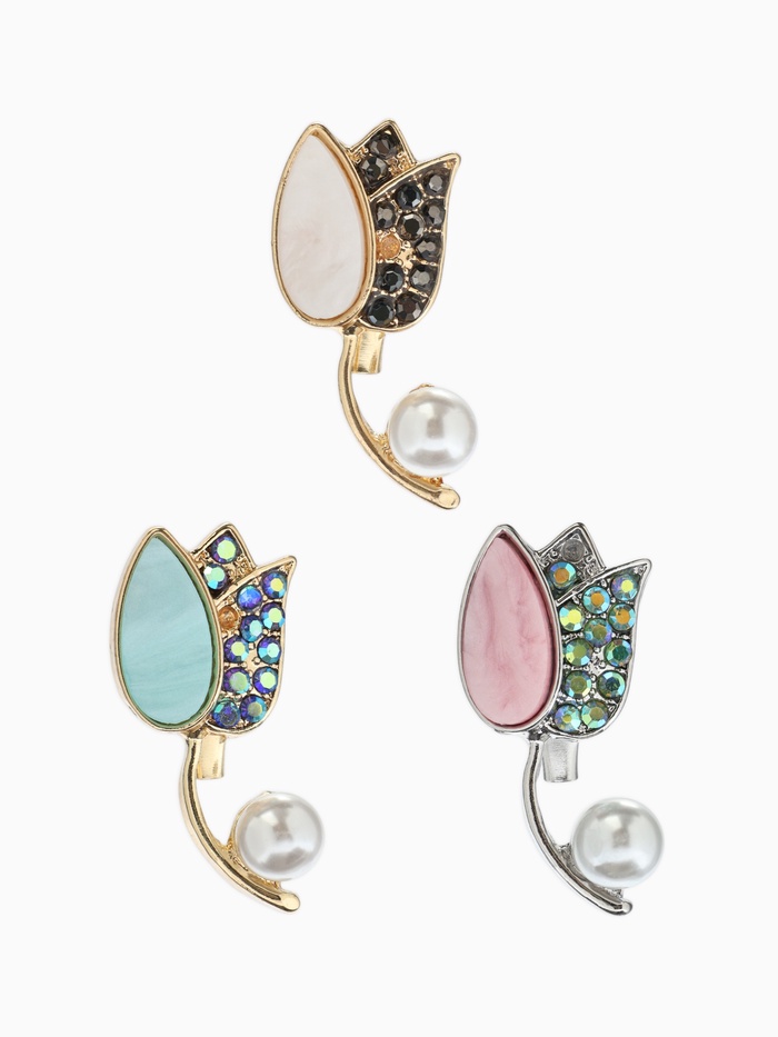 УЦЕНКА Брошь «Тюльпан» жемчужный сад, МИКС - Фото 1