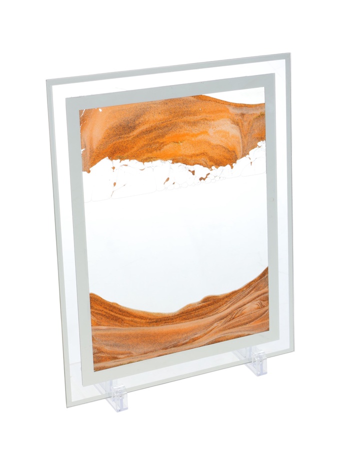 УЦЕНКА Песочные часы - картина «Пустыня», 30×25 см, антистресс, песок оранжевый - Фото 1