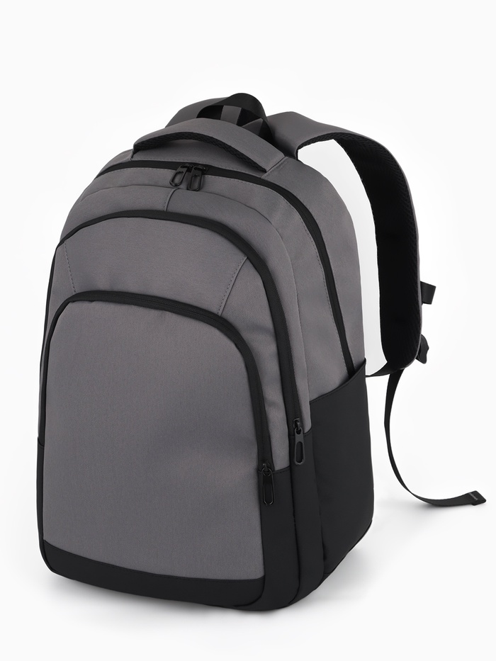 Рюкзак, водонепроницаемое дно, 2 отделения, 3 кармана, 31×14.5×45 см, серый - Фото 1