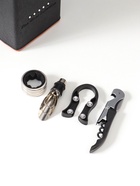 Шкатулка подарочная под бутылку «Чёрная с оранжевой вставкой», и набор 4 предмета, 35×10×11.5 см - Фото 8