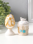 Набор фигурок пасхальных 2 шт. «ХВ», кулич 7×5 см, яйцо на подставке 9×4 см  (артикул 10982498)  большой выбор товаров оптом и в розницу по низким ценам с доставкой