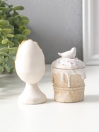 Набор фигурок пасхальных 2 шт. «ХВ», кулич 7×5 см, яйцо на подставке 9×4 см  (артикул 10982498)  большой выбор товаров оптом и в розницу по низким ценам с доставкой