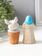 Набор фигурок пасхальных 2 шт. «К празднику», девушка 9×4 см, заяц в горшочке 9×5 см  (артикул 10982503)  большой выбор товаров оптом и в розницу по низким ценам с доставкой