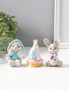Набор фигурок пасхальных 3 шт. «Милые кролики», 6×5 см  (артикул 10982516)  большой выбор товаров оптом и в розницу по низким ценам с доставкой