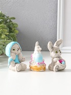 Набор фигурок пасхальных 3 шт. «Милые кролики», 6×5 см  (артикул 10982516)  большой выбор товаров оптом и в розницу по низким ценам с доставкой