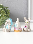 Набор фигурок пасхальных 3 шт. «Милые кролики», 6×5 см  (артикул 10982516)  большой выбор товаров оптом и в розницу по низким ценам с доставкой